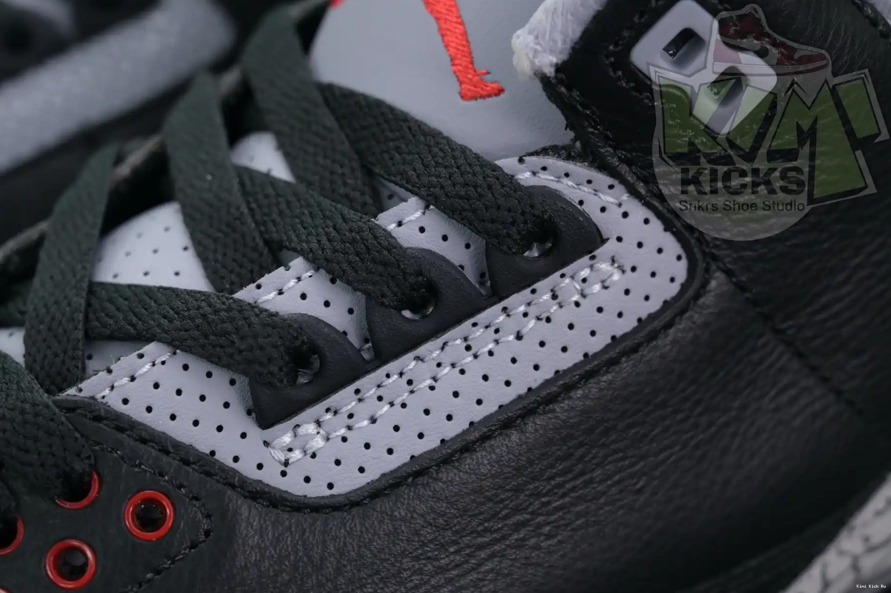Air Cement Jordan Reimagined” 3“Black Kimikick 0607